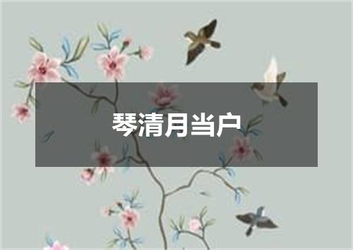 琴清月当户