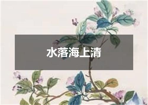 水落海上清