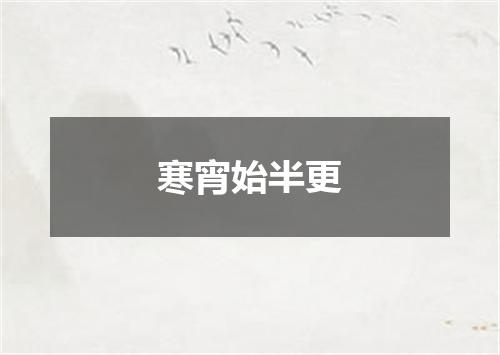 寒宵始半更