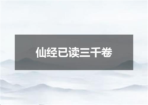 仙经已读三千卷