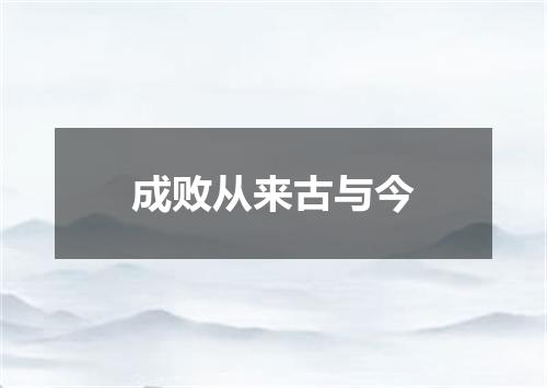 成败从来古与今