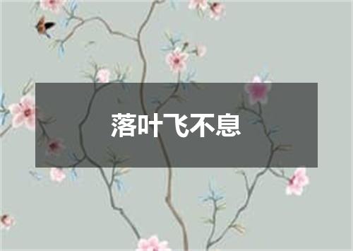 落叶飞不息
