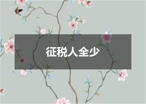征税人全少