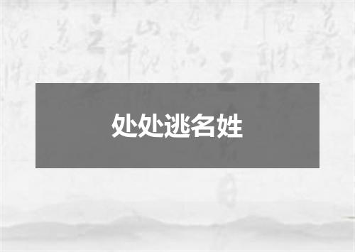 处处逃名姓