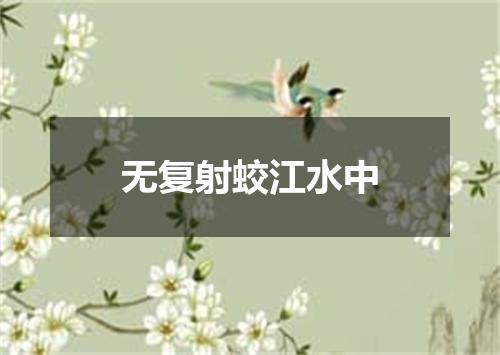 无复射蛟江水中