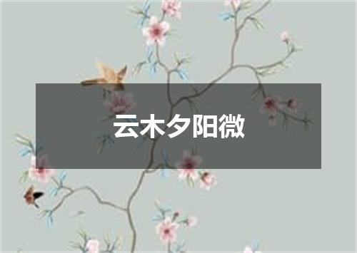 云木夕阳微
