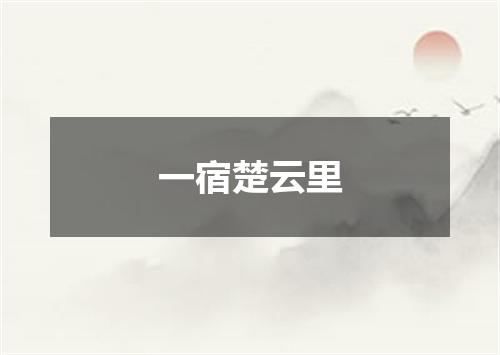 一宿楚云里