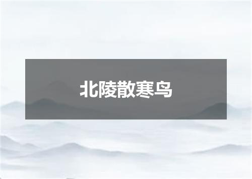 北陵散寒鸟