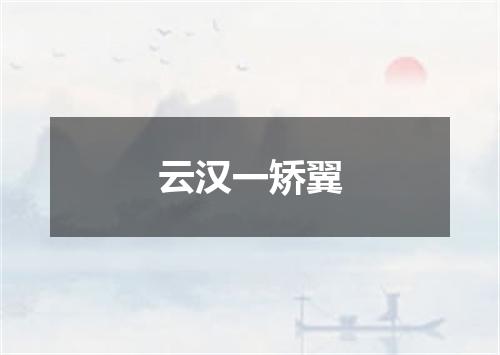 云汉一矫翼
