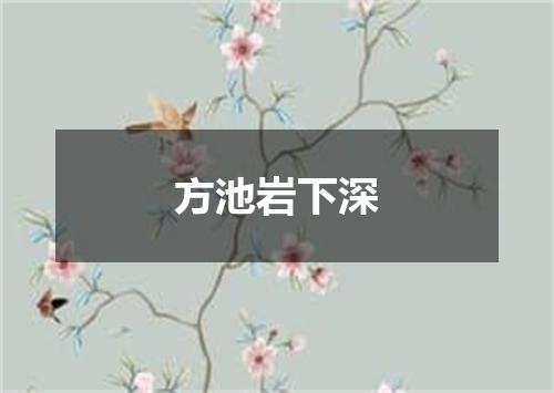 方池岩下深