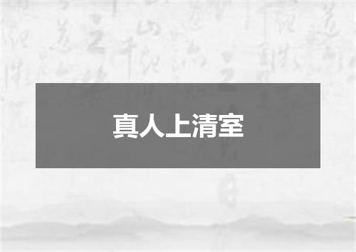 真人上清室