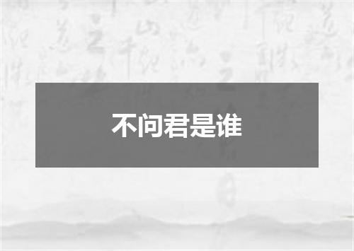 不问君是谁