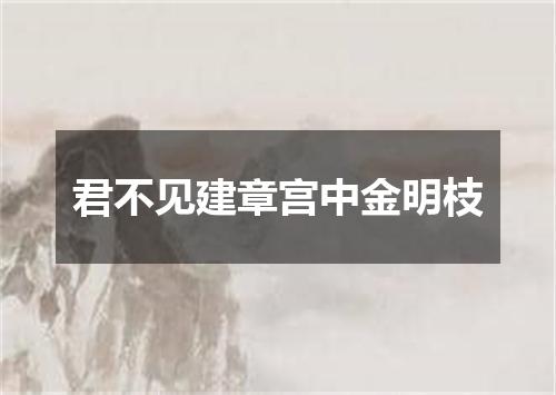 君不见建章宫中金明枝