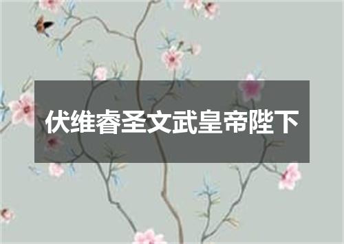 伏维睿圣文武皇帝陛下