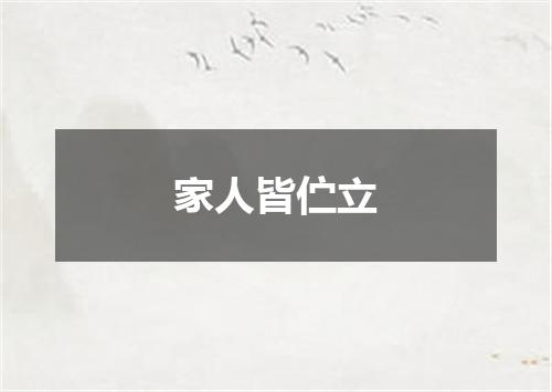 家人皆伫立