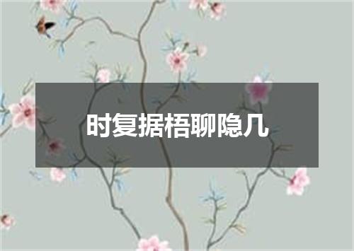 时复据梧聊隐几