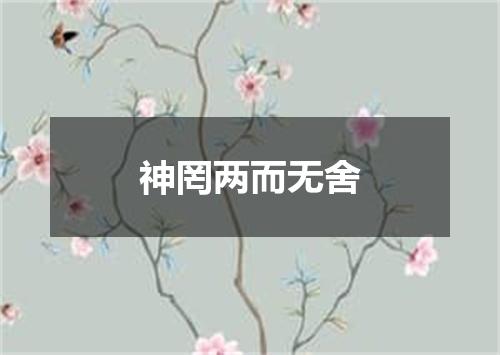 神罔两而无舍