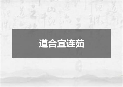 道合宜连茹