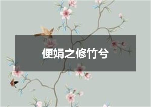 便娟之修竹兮