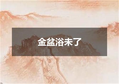 金盆浴未了