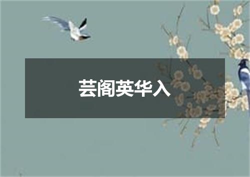 芸阁英华入