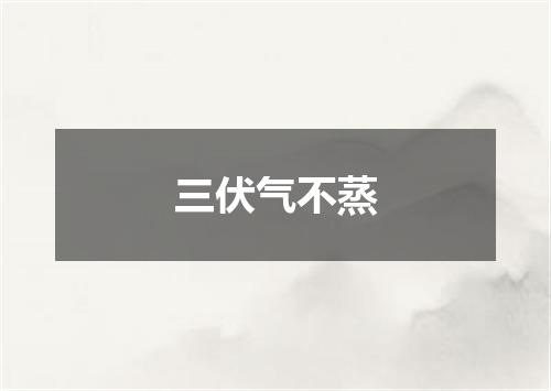 三伏气不蒸