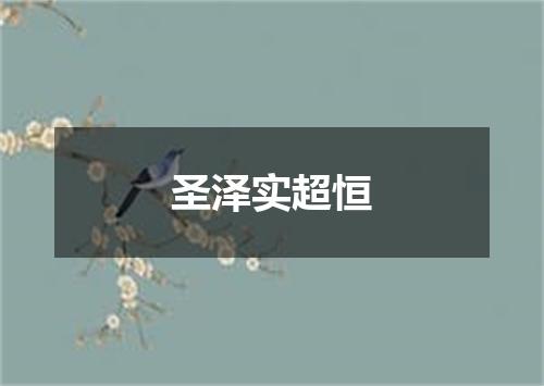圣泽实超恒
