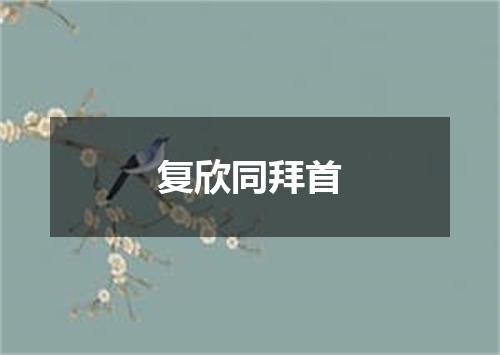 复欣同拜首