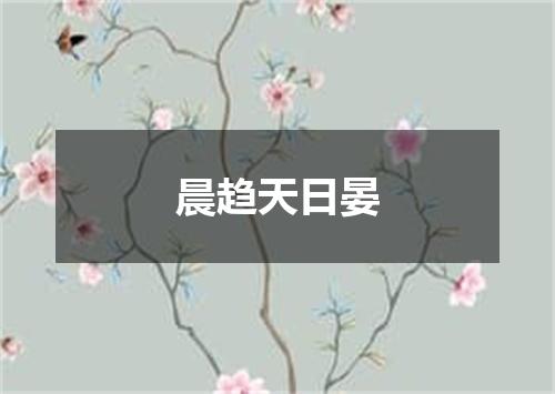 晨趋天日晏