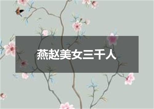 燕赵美女三千人