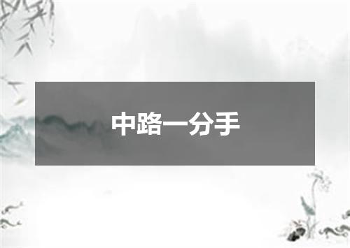 中路一分手