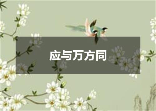 应与万方同