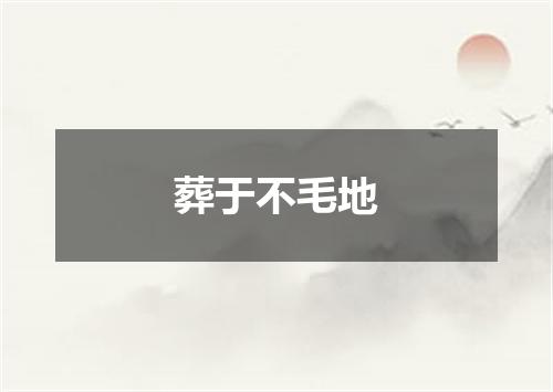 葬于不毛地
