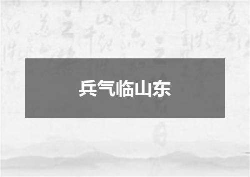 兵气临山东
