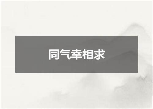 同气幸相求