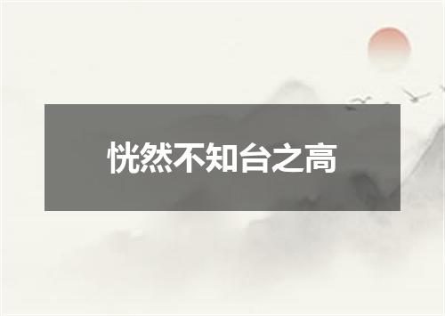 恍然不知台之高