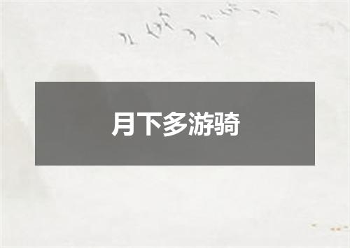 月下多游骑