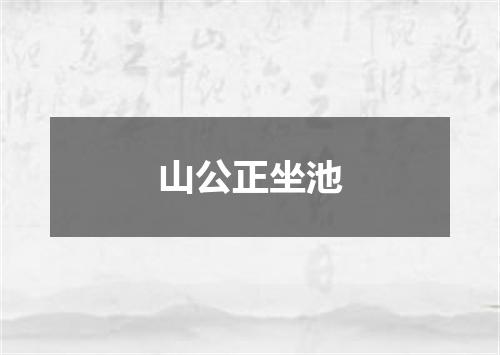 山公正坐池
