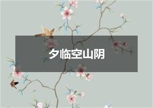 夕临空山阴