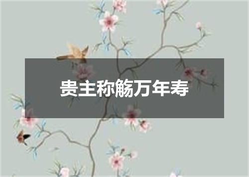 贵主称觞万年寿