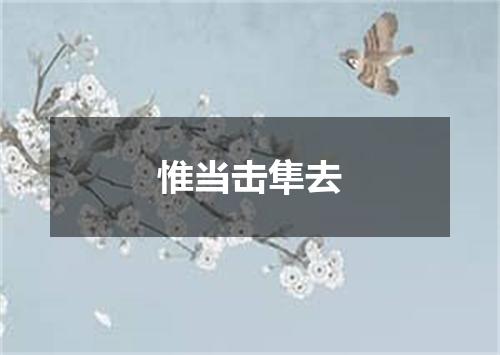 惟当击隼去