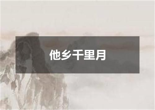 他乡千里月