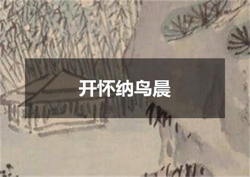 开怀纳鸟晨