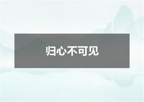 归心不可见