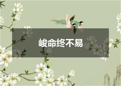 峻命终不易