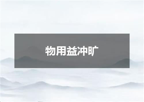 物用益冲旷