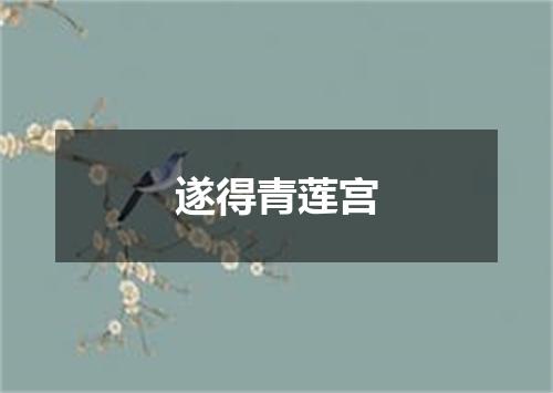 遂得青莲宫