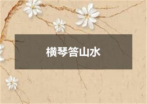 横琴答山水