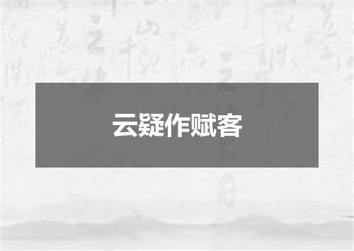 云疑作赋客