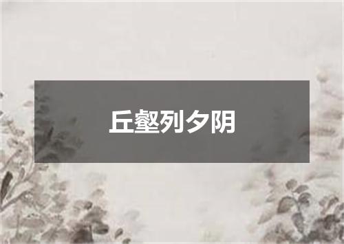 丘壑列夕阴